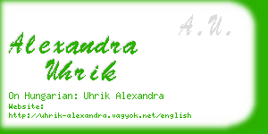 alexandra uhrik business card